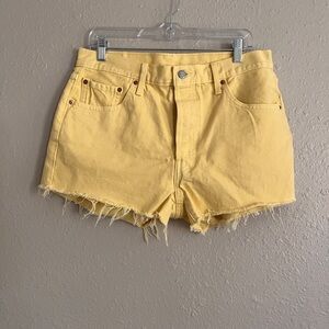 Levi's Yellow Jean Shorts